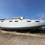 A steel hulled 60ft yacht that is custom built and comes with many fittings but is 