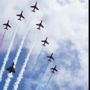 The Red Arrows will be flying over Suffolk this week