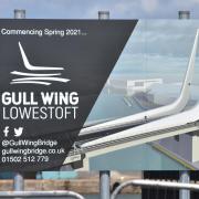 Lowestoft's new Gull Wing Bridge is due to open in the summer.