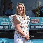 June Mummery campaigning for Lowestoft - as the Reform UK battle bus rolls into town. Picture: Mick Howes