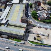 The demolition of the Battery Green car park is under way