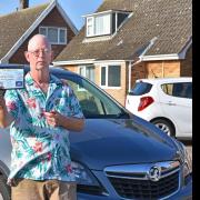 Wayne Sharp, 61, is in a battle with Suffolk County Council to get his expiring blue badge extended