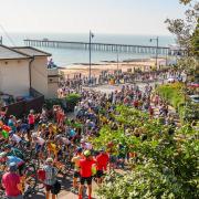 A scene from Felixstowe Pier for the 2023 Tour of Britain. Picture: SWpix.com