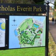 A map of Nicholas Everitt Park