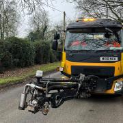 A Dragon Patcher - one of the new weapons in the war against potholes.