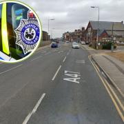 Emergency services responded after a vehicle crashed into a lamppost on Battery Green Road in Lowestoft. Pictures: Google Images/Newsquest