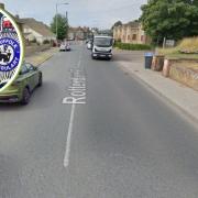 Suffolk Constabulary, inset, are investigating after a secured Suzuki motorbike was stolen from the back garden of a home on Rotterdam Road, Lowestoft during an early morning raid. Pictures: Google Images/Newsquest