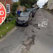 Carriageway resurfacing is set to take place on Park Lane in Southwold, with the road set to be temporarily closed, inset, next week. Picture: Google Images/Newsquest