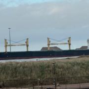 The MV Ruby cargo ship has been docked at Great Yarmouth