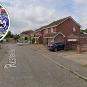 Suffolk Constabulary, inset, are investigating after a van window was smashed as numerous tools were stolen from the vehicle parked on Rushlake Way in Carlton Colville, Lowestoft. Picture: Google Images/Newsquest