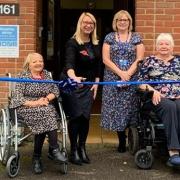 The official opening of DANES Community Hub in Lowestoft. L-R: Gwen Parsons (treasurer), Lowestoft MP Jess Asato, Trish Riches (Manager) Margaret Oldham (Chairman). Picture: DANES