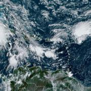 This satellite image provided by NOAA shows Hurricane Rafael on Wednesday (NOAA via AP)