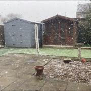 Snow has started to fall in parts of Suffolk - this image was taken in Oulton Broad