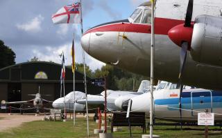 Aircraft on display at the Norfolk and Suffolk Aviation Museum at Flixton.