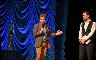 Zeb Soanes with Alistair McGowan at the Players Theatre in Lowestoft. Picture: Harry Scott