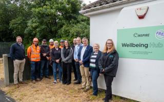 The Sizewell C Supply Chain Team along with suppliers who answered a DIY SOS-style call to revamp the Inspire charity’s grounds in Lowestoft. Picture: Sizewell C Ltd
