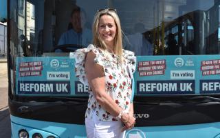 June Mummery campaigning for Lowestoft - as the Reform UK battle bus rolls into town. Picture: Mick Howes