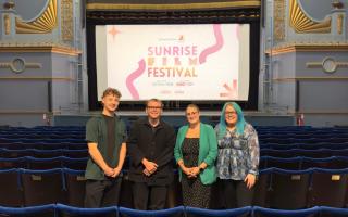 L-R: Festival founders Patrick Johnson and Joshua Freemantle with Marina Theatre General Manager Sam Vallerius and Programme and Marketing Manager Natalie Hewis. Picture: Sunrise Studios