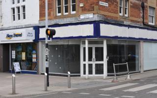 The empty town centre shop in Lowestoft - prior to new signage being installed. Picture: Mick Howes