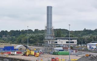 Construction of the demonstrator DAC facility located at the Port of Lowestoft is nearing completion. Picture: Mick Howes