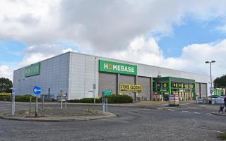 Store closing signs have gone up at Homebase Lowestoft ahead of it becoming a new Sainsbury's store. Picture: Mick Howes