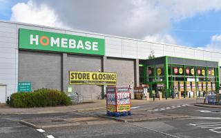 Store closing signs have gone up at Homebase Lowestoft as proposals are lodged for a new Sainsbury's store. Picture: Mick Howes