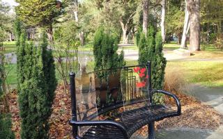 The 'There But Not There' figures have been installed at the Remembrance Garden in Belle Vue Park. Picture: Lowestoft Town Council