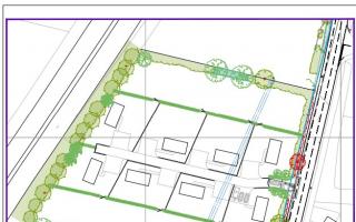 The proposed block plan for land west of London Road in Kessingland, Lowestoft with 16 caravans for Gypsy / Traveller occupation earmarked. Picture: Perfect Pitch Planning Ltd